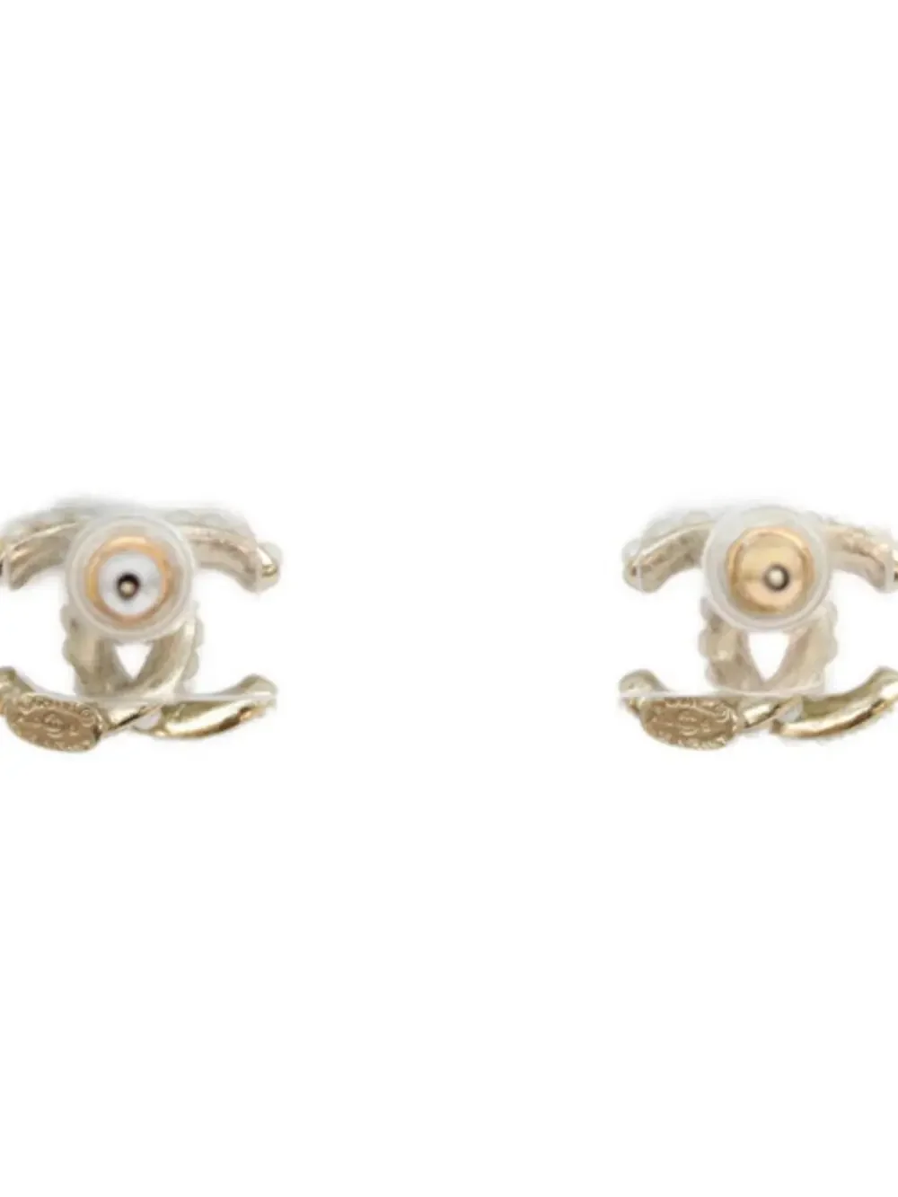 Chanel Cc Logo Earrings Metal Gold-Tone #299615C11B